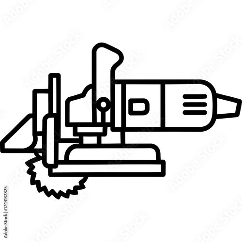 Biscuit joiner cutter outline icon vector