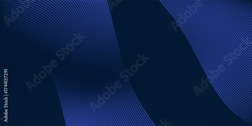 Lines blue background gradient dark navy blue banner simple abstract