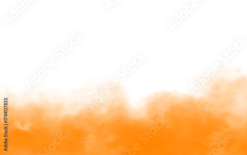 Fiery orange flames with a black background isolated on white background isolated on transparent background