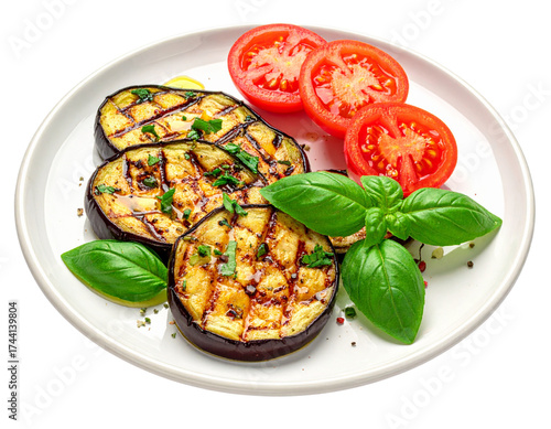 Grilled Eggplant Dish – Mediterranean Cooking PNG background 
