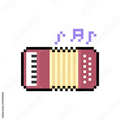 accordion instrument music pixel art