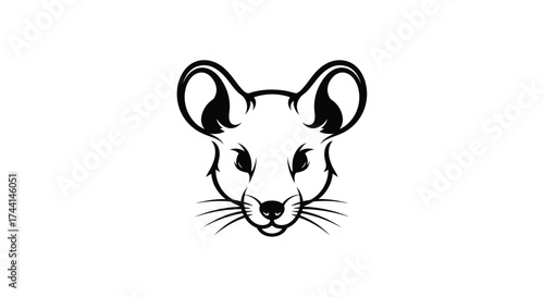 Cute mouse head logo graphic design Keywords: mouse, rat, head, logo, graphic, design, animal