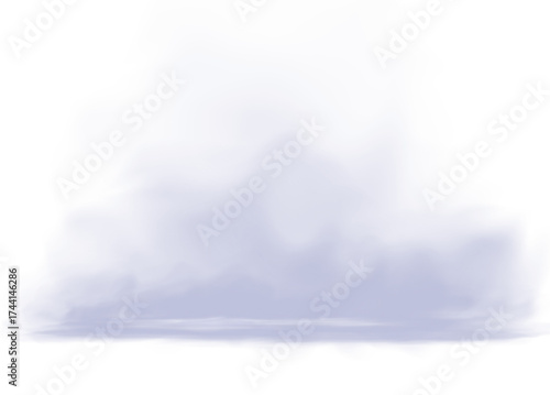 Soft glowing smoke and mist trail with blue light swirl and airy vapor motion on transparent background, ethereal abstract energy and fantasy illumination effect.