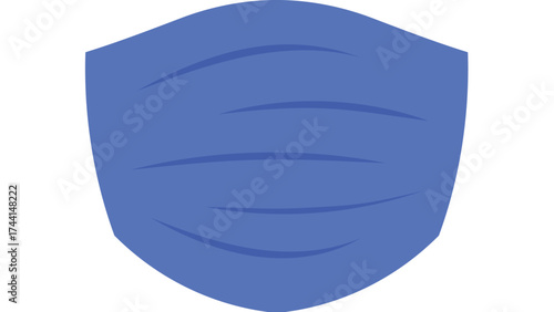 isolated medical face mask, blue mask for face protection illustration
