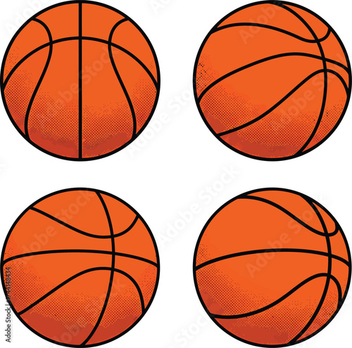 Basketball sport hoops Element Collection vector and illustration white color background