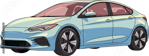 aqua urban sedan your partner for effortless city exploration and travel, isolated on transparent background