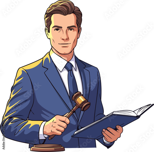 architect of justice a dedicated legal mind ready to interpret the code, isolated on transparent background