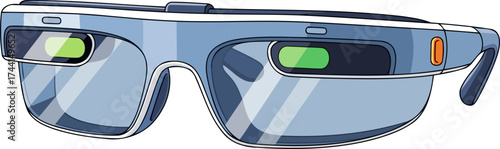augmented reality goggles enhancing vision and connecting digital worlds with innovation, isolated on transparent background
