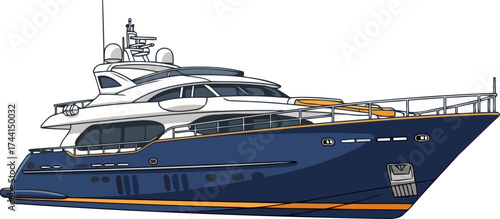 deep blue yacht emblem of elite ocean travel and aspirations for seaborne luxury, isolated on transparent background