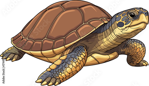 deep sea navigator a steadfast turtle embodies tranquility and enduring natural beauty, isolated on transparent background