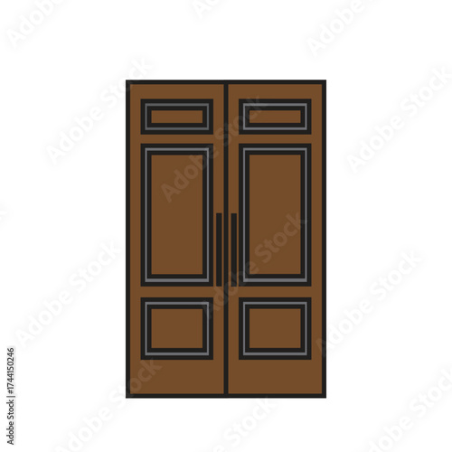 vector illustration of door