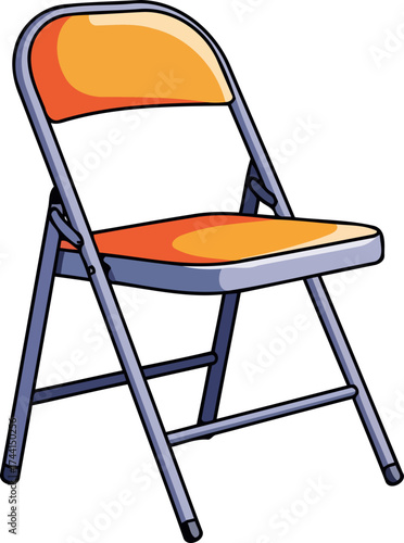 effortless extra seat bright orange design for convenient, flexible spaces, isolated on transparent background