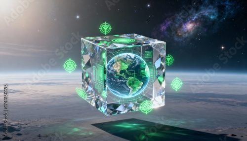 Innovative sustainable tech business solutions for a greener future in a cosmic environment