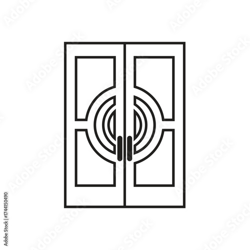 vector illustration of door