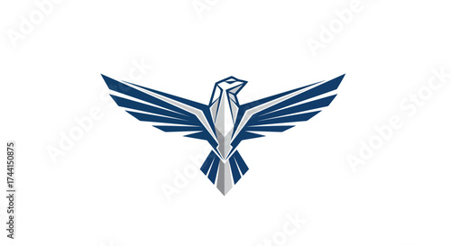 Majestic eagle logo, embodying strength and freedom vector design