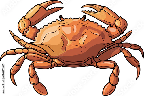 marine masterpiece bold crab design highlighting underwater wonders and oceans majesty, isolated on transparent background