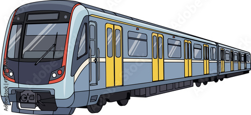 metropolitan journey ahead stylish subway car symbolizes seamless urban connectivity and progress, isolated on transparent background