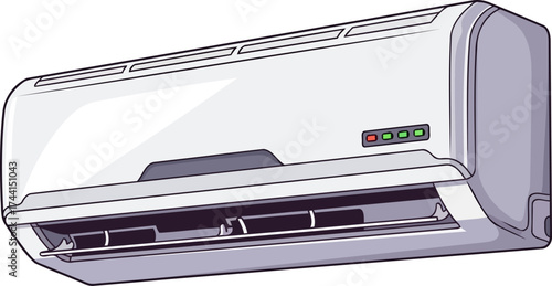 modern comfort solution sleek air conditioner bringing cool relief to any space, isolated on transparent background