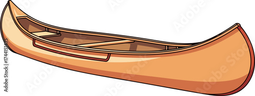 rustic river rambler navigating wilderness waters with timeless, gentle grace, isolated on transparent background