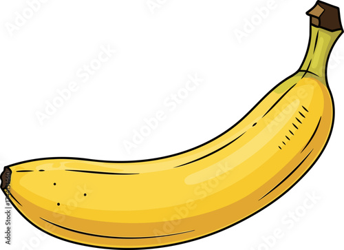 simple golden banana pure sweetness, ready for wholesome eating and everyday vitality, isolated on transparent background