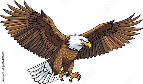 soaring spirit majestic bald eagle embodies strength and freedom in dynamic flight, isolated on transparent background