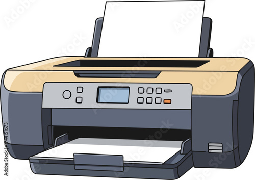 streamlined output instantly bringing your digital ideas to life on crisp paper, isolated on transparent background