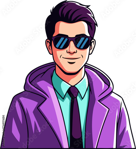 stylish confidence a modern mans persona with urban flair and cool appeal, isolated on transparent background