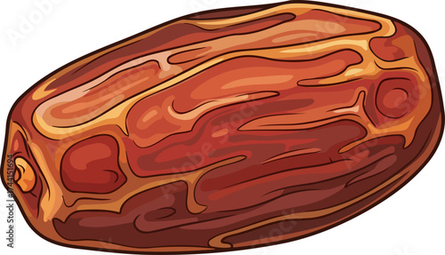 sunkissed desert delight a sweet, wholesome energy boost, artfully illustrated, isolated on transparent background