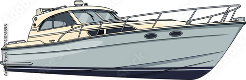 stylish powerboat your gateway to unforgettable aquatic adventures and maritime exploration, isolated on transparent background