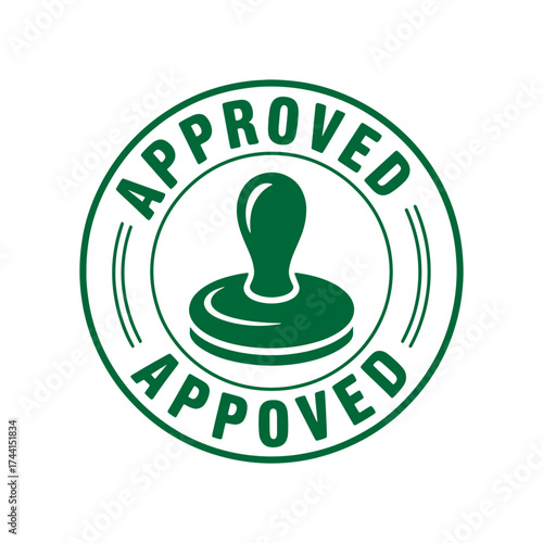 Approved rubber stamp