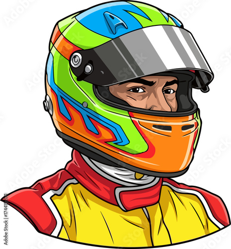 vibrant challenger intensity of a drivers gaze, ready for highspeed victory, isolated on transparent background