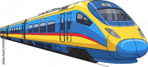 velocitys vanguard modern train propels journeys with sleek form and purpose, isolated on transparent background