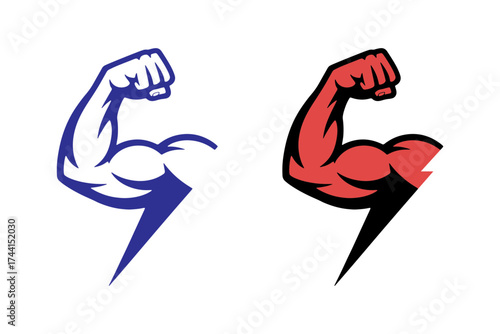 Strong flexing arms icon