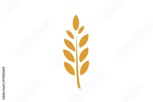 AI Image golden wheat stalk against a solid black backdrop conveys simplicity and elegance