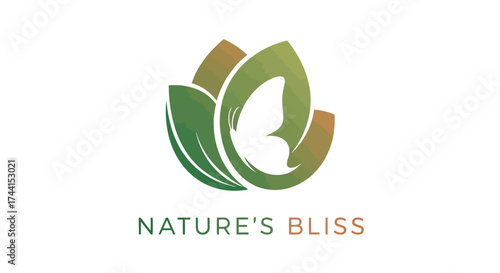 Natures bliss logo, a serene and calming design vector design