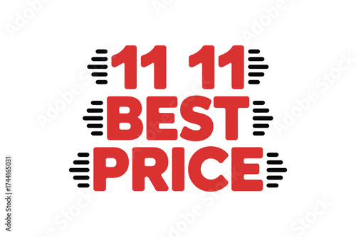 Bold red text announces "11 11 BEST PRICE" with decorative horizontal lines
