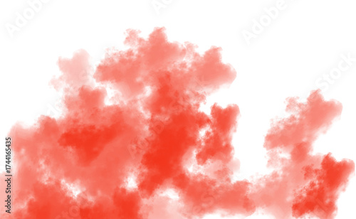 Fiery red smoke swirls abstract art texture for dramatic backgrounds and designs