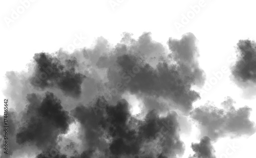 Mysterious wisps of gray smoke swirl and dissipate creating an ethereal atmospheric effect