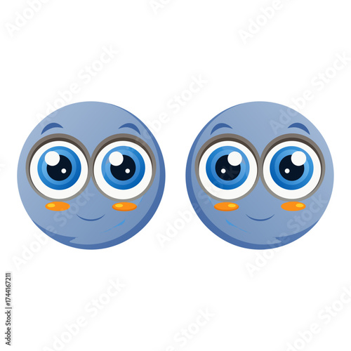 Vector art of cute cartoon eyes