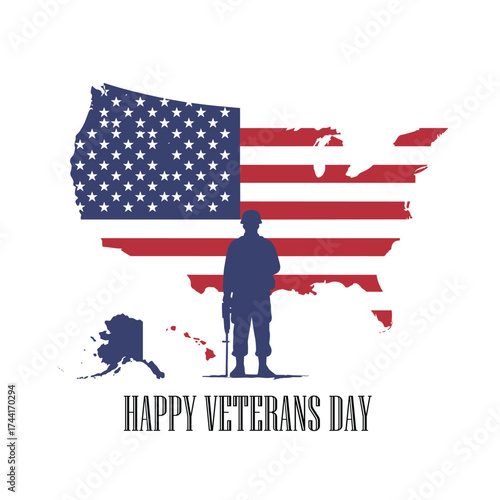 Veterans Day. honor heroes, Holiday concept. Template for background, banner, card, poster with text inscription