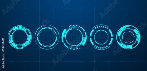circle technology sci fi and futuristic blue