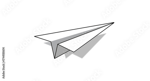 paper plane isolated on white background