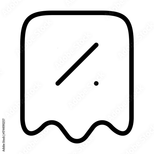 Vector art of a simple ghost icon vector