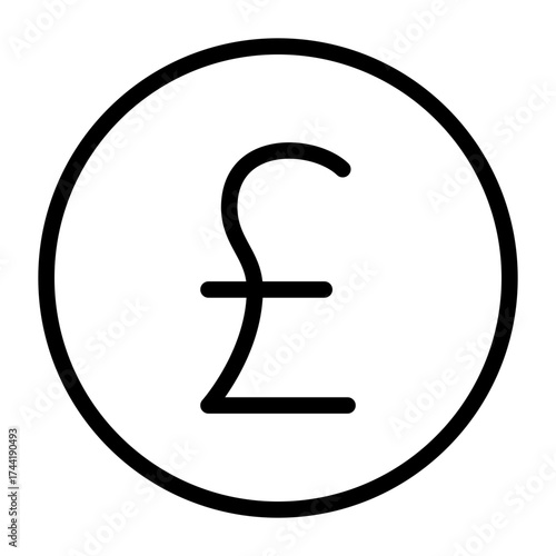 Vector art of pound sterling sign