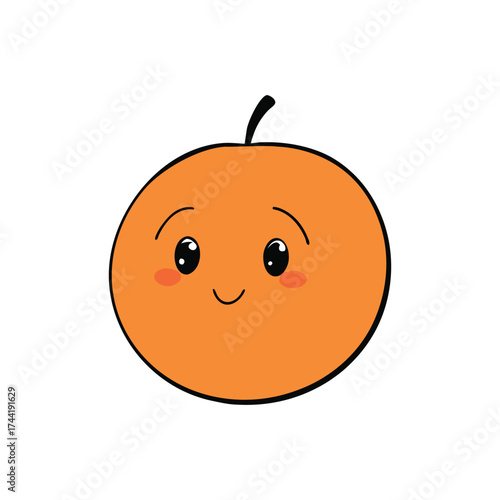 Shy Peach With Rosy Cheeks And Fuzzy Texture Illustration