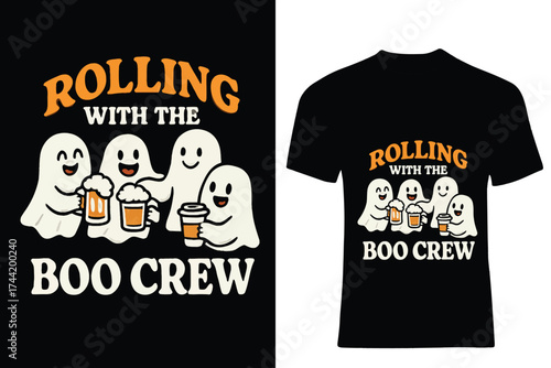 Halloween Tee Design with Witches and the Phrase Drink Up Witches Perfect for Spooky Season Festivities