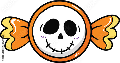illustration halloween candy hand drawn outline concept
