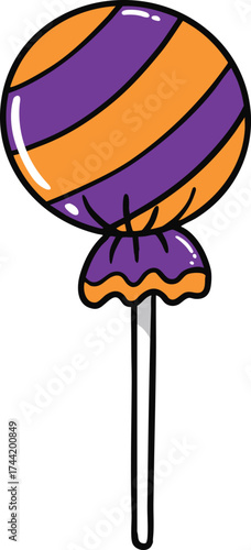illustration halloween candy hand drawn outline concept