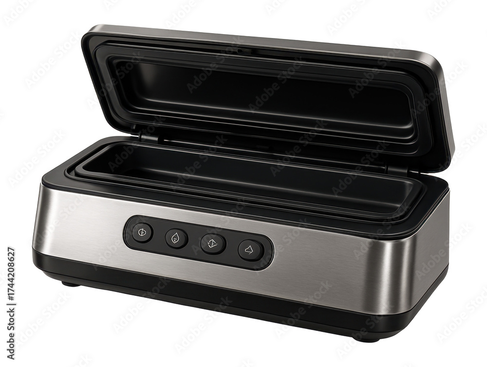 Obraz premium Durable vacuum sealer with stainless steel design, ideal for small catering in homes.