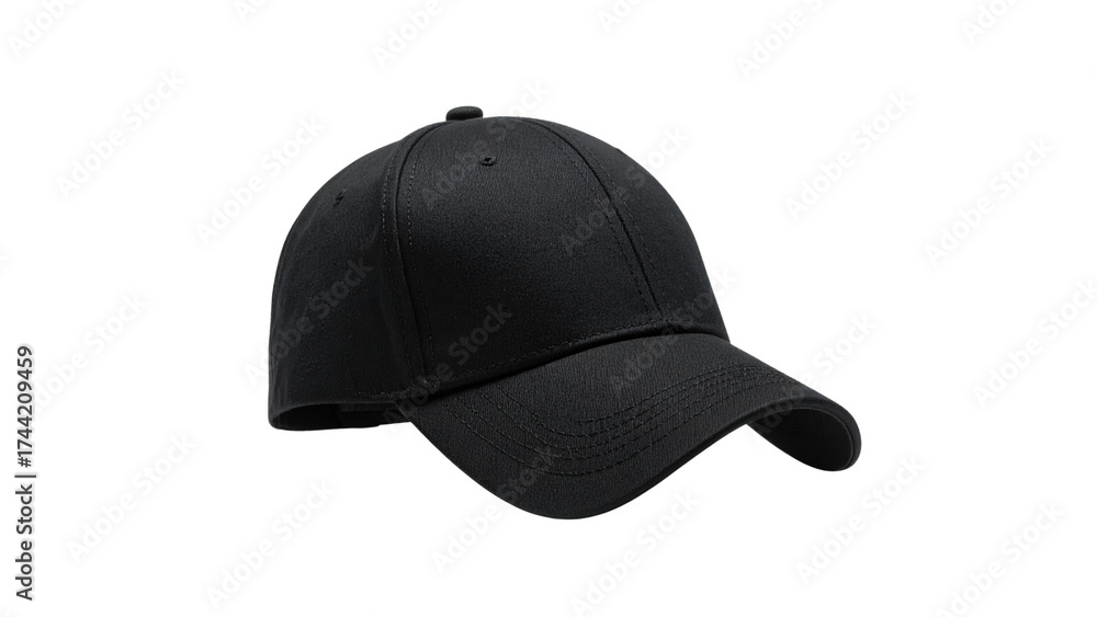 Fototapeta premium black baseball cap isolated